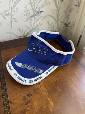 Los Angeles Visor, August Sportswear, Adjustable strap, Blue/ White